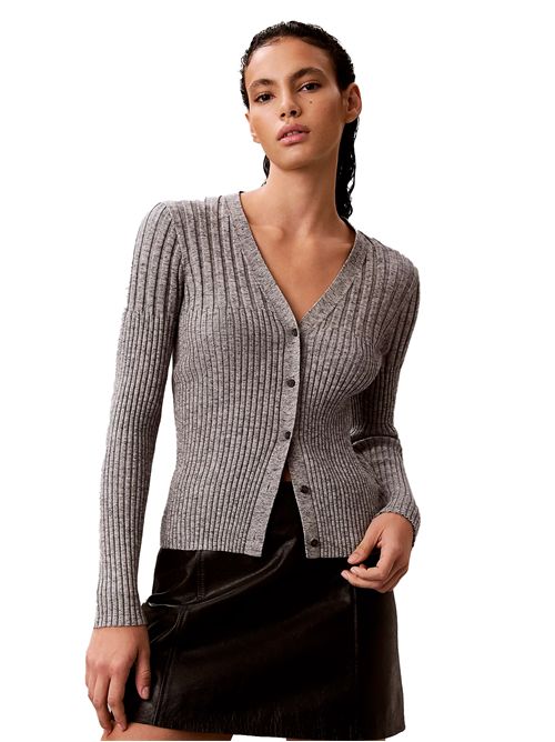 CALVIN KLEIN Cardigan a costine Mouline CALVIN KLEIN | LV047E331GQBW
